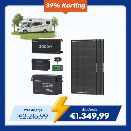 3,84 kWh Caravan Power Kit | 2000 W Omvormer en 50 A Acculader