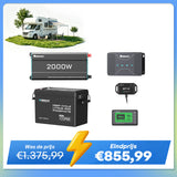3,84 kWh Caravan Power Kit | 2000 W Omvormer en 50 A Acculader