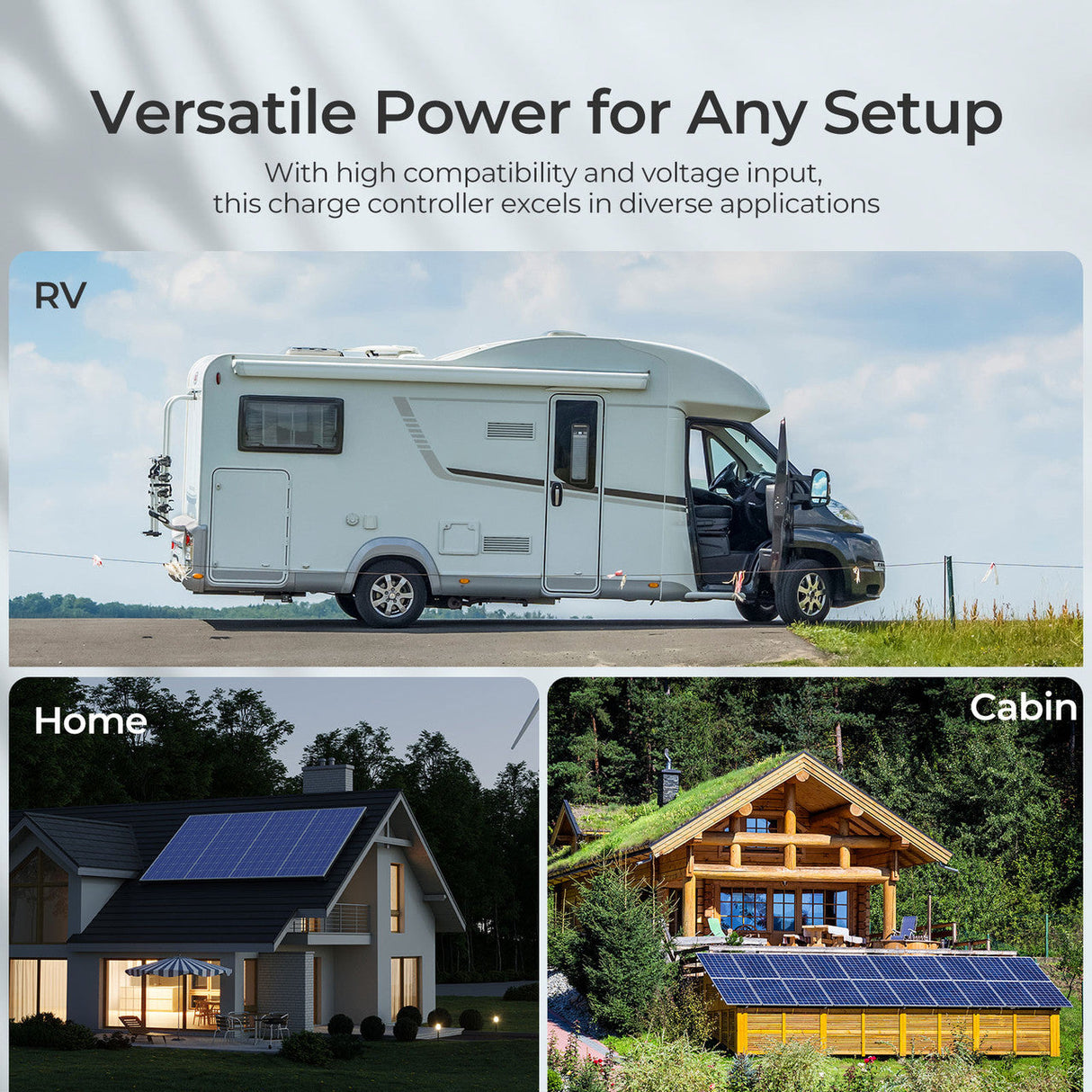Rover Lite — 60A MPPT Zonnelaadregelaar (12V / 24V / 36V / 48V)