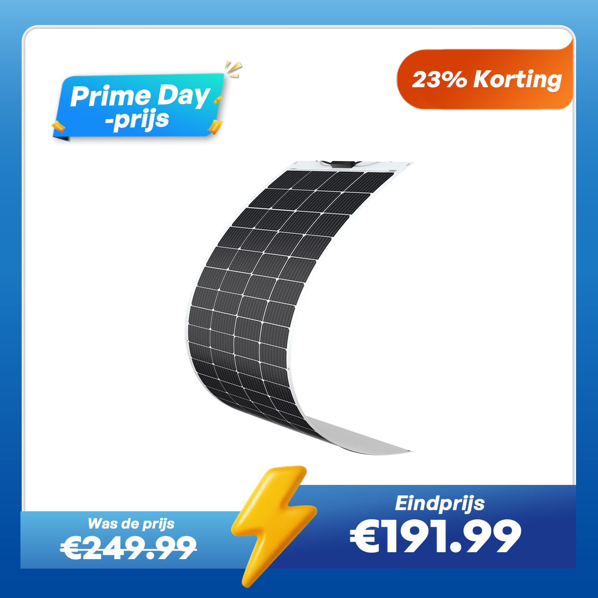 Panneau solaire monocristallin flexible 200W – 12V