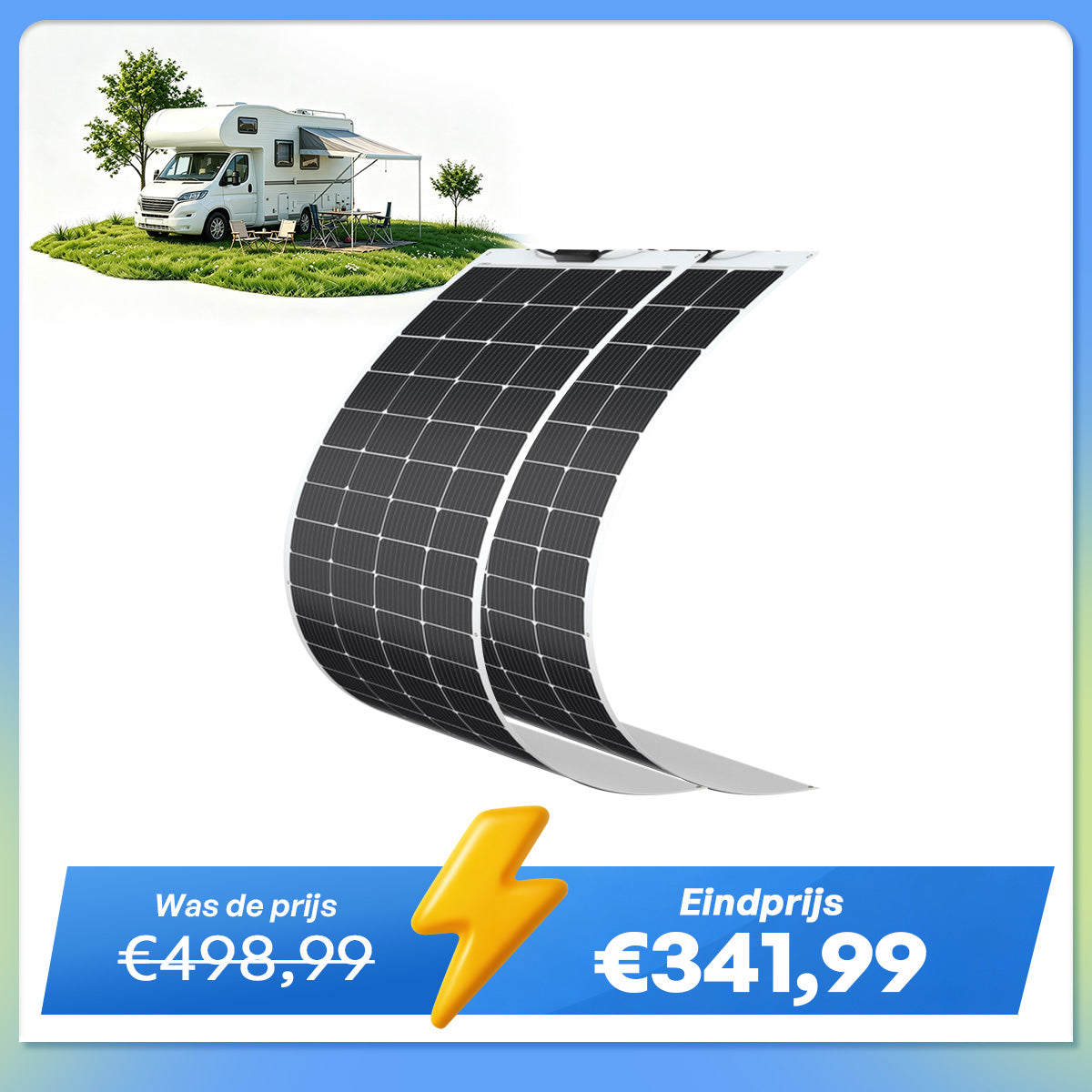 12V 200W Flexibel Monokristallijn Zonnepaneel