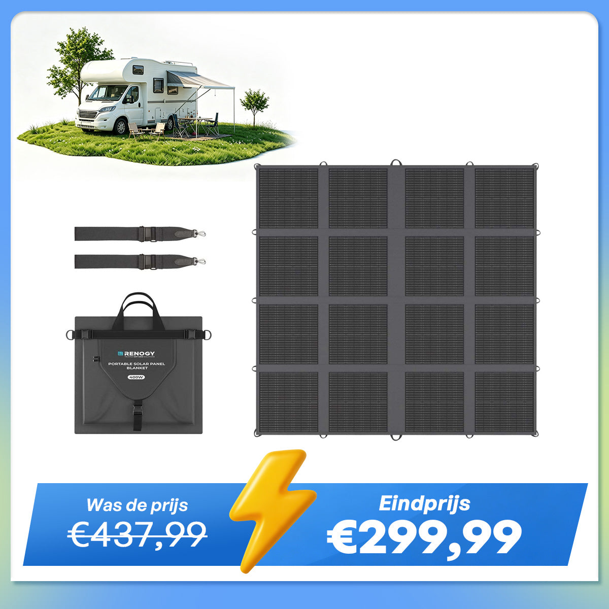 200W / 400W Zonnepaneeldeken